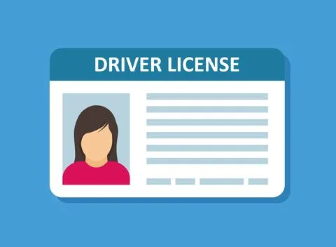 Driver license icon in flat style. Id card vector illustration on isolated .. 스톡 일러스트