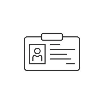 Driver license icon in flat style. Identification document vector illustrat.. Stock Illustration