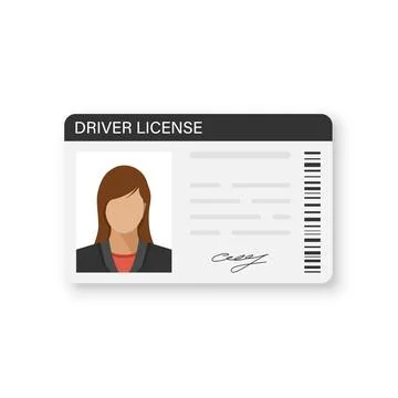 Driver license icon in flat style. Id card vector illustration on isolated .. 스톡 일러스트