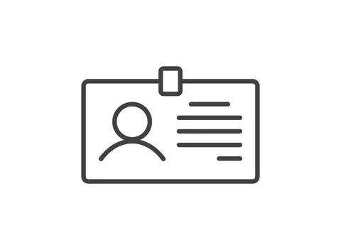 Driver license icon in flat style. Identification document vector illustrat.. Stock Illustration