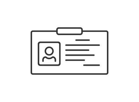 Driver license icon in flat style. Identification document vector illustrat.. Stock Illustration