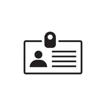 Driver license icon in flat style. Identification document vector illustrat.. Stock Illustration