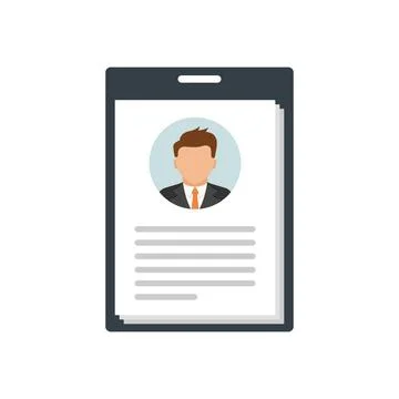 Driver license icon in flat style. Identification document vector illustrat.. Stock Illustration