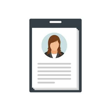 Driver license icon in flat style. Identification document vector illustrat.. Illustrazione stock