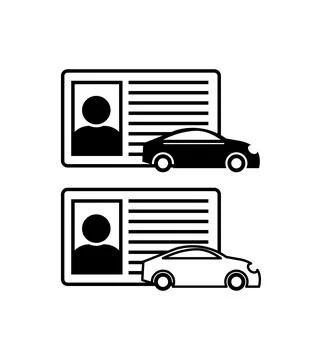 Driver license icon Stock Illustration