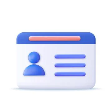 Driver license, id card, Stock Illustration