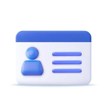 Driver license, id card, Stock Illustration