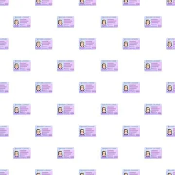 Driver license identity document security seamless pattern 库存插图