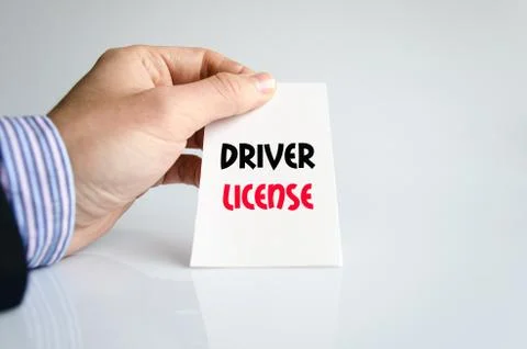 Driver license text concept Stock Photos