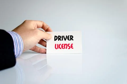Driver license text concept Stock Photos