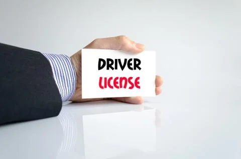 Driver license text concept Stock Photos