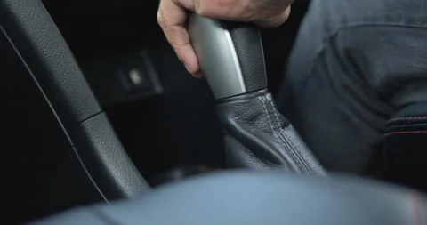 Driver man shifting gear. Car driving concept Stock Footage 137768993