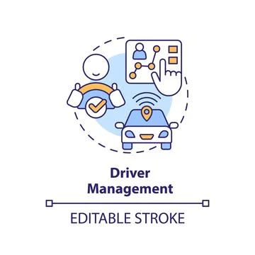 Driver management multi color concept icon Illustrazione stock