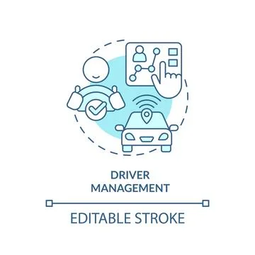 Driver management soft blue concept icon イラスト素材