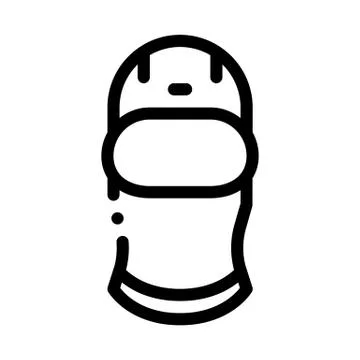 Driver mask black icon vector illustration Stock Illustration
