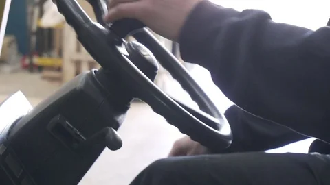 Driver Operating a Forklift Stock Footage 77024341