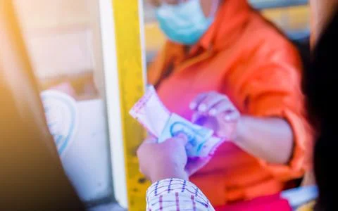 Driver pay for the expressway Stock Photos