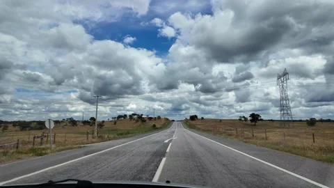 Driver Perspective Along Open Route Stock Footage 339712716