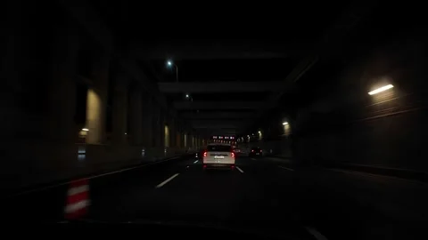 Driver perspective on empty roadway Stock Footage 339712386