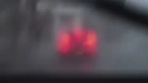 Driver point of view in moving car while raining Stock Footage 132447090
