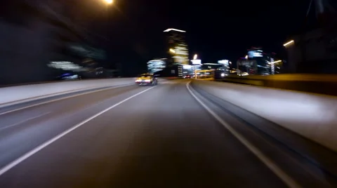 Driver POV hyperlapse variation through the city lights of Tokyo. Stock Footage 61512448