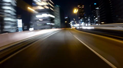 Driver POV hyperlapse variation through the bright neons of central Tokyo. Vídeos de archivo 61585361