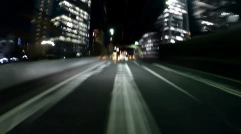 Driver POV hyperlapse variation through the bright city lights of Tokyo. Vídeos de archivo 61585451
