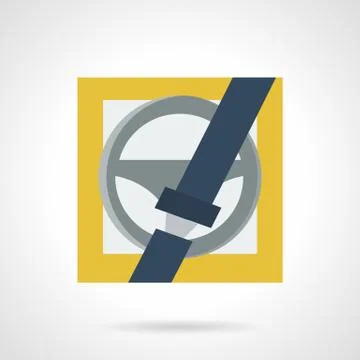 Driver protection flat vector icon Stock Illustration