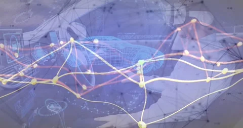 Driver responding to data sweep in cabin, gesturing to console while showing Stock Footage 320651662