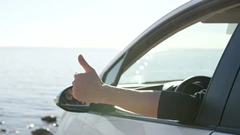 Driver showing thumbs up. Stock Footage 221707910