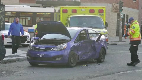 Driver side door completly destroyed Stock Footage 139654794
