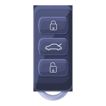 Driver smart car key icon, cartoon style Ilustración de archivo