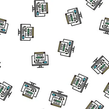 Driver software vector seamless pattern Stockillustratie