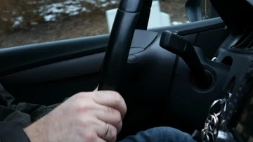 The driver stopped the car and comes out, close up Stock Footage 86067510