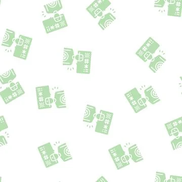 Driver swearing glyph seamless pattern Stock Illustration