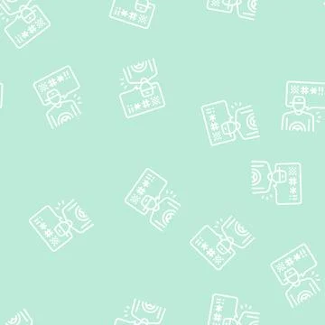 Driver swearing line seamless pattern Stock Illustration