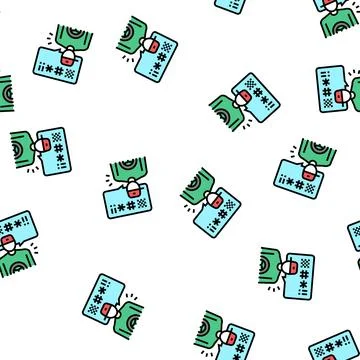 Driver swearing vector seamless pattern Stock Illustration