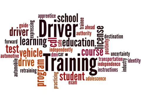 Driver Training, word cloud concept Stock Illustration