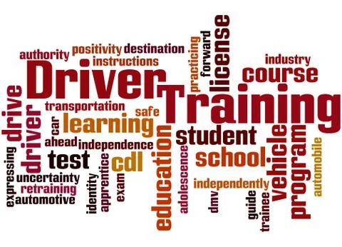 Driver Training, word cloud concept イラスト素材
