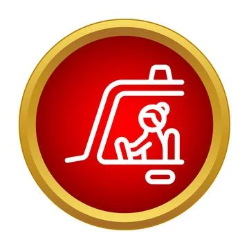 Driver transporting passenger by car service icon Stock Illustration