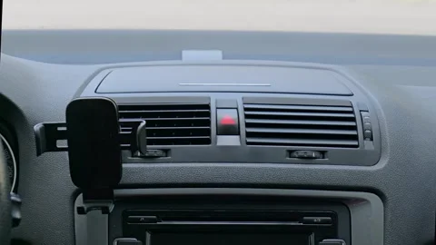 The driver turns on the hazard lights. Stock Footage 329166598