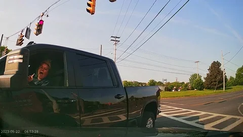 Driver Turns Left on Red and Ends Up in Collision, Syracuse, New York, USA - 09  Vídeo Stock 247569929
