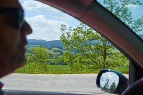 Driver while driving Stock Photos