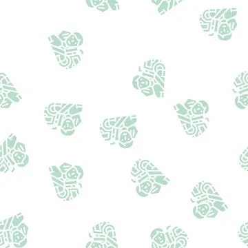 Driver worker glyph vector seamless pattern black Illustrazione stock