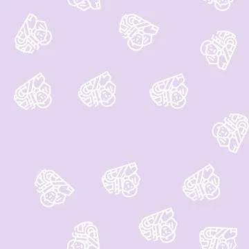 Driver worker line vector seamless pattern flat Illustrazione stock