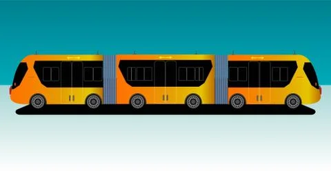 Driverless Autonomous inside Airport  bus Stock Illustration