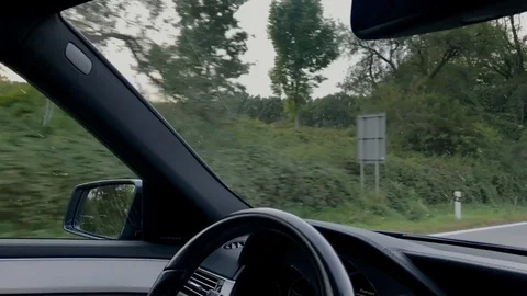 Driverless car on the road. No driver. Autonomous autopilot driverless vehicle.  Stock Footage 118249530