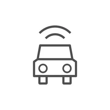 Driverless robotic car shape concept vector illustration. Stock Illustration