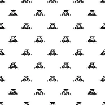 Driverless vehicle self driving car icon seamless pattern Ilustración de archivo