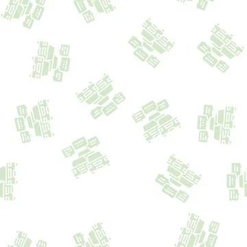 Drivers communication in traffic jam glyph seamless pattern Stock Illustration